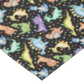 キッズ恐竜の動物の黒い色の綿の食事 テーブルクロス (アングル)