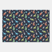 キッズ恐竜の宇宙飛行士 ラッピングペーパーシート (正面2)