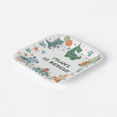 キッズ恐竜の誕生日パーティー ペーパープレート (傾斜あり)