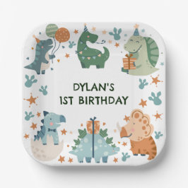 キッズ恐竜の誕生日パーティー ペーパープレート