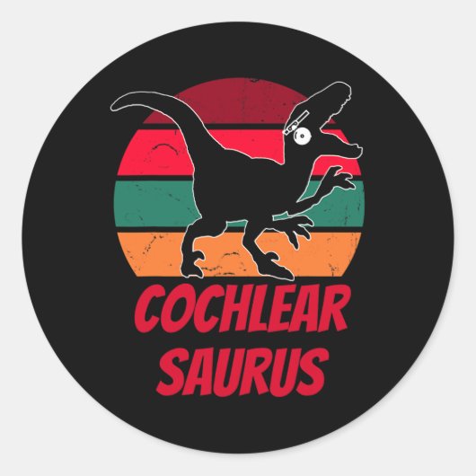 キッズ恐竜の難聴認識度コクレアーインピル ラウンドシール (正面)