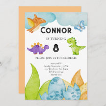 キッズ恐竜テーマ誕生日ジュラシックオレンジ