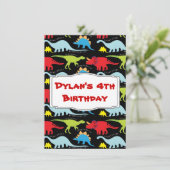 キッズ恐竜バースデーパーティ招待状 招待状 (スタンド正面)