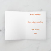 キッズ恐竜パーソナライズされた誕生日 カード (内部)