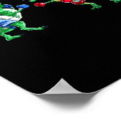 キッズ恐竜ボクシングTレックスTシャツギフト手袋Tru ポスター (角)