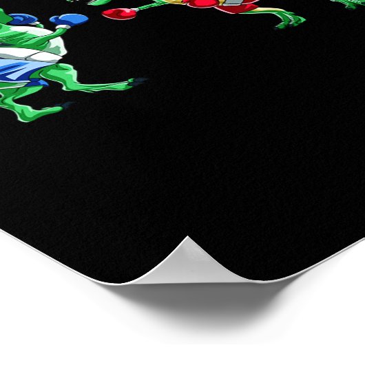 キッズ恐竜ボクシングTレックスTシャツギフト手袋Tru ポスター (角)