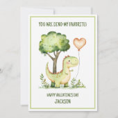 キッズ恐竜ボーイズ教室バレンタイン シーズンカード (正面)