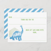 キッズ恐竜誕生日が空白のお礼 ノートカード (正面/裏面)