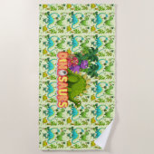 キッズ恐竜 ビーチタオル (正面)