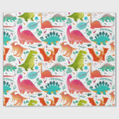 キッズ恐竜 ラッピングペーパー (フラット)