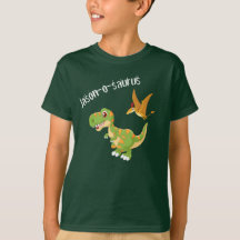 キッズ恐竜Tレックス追加名Tシャツ