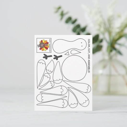 キッズ感謝祭はがき シーズンポストカード (スタンド正面)