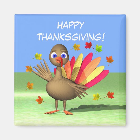 キッズ感謝祭ベビートルコ マグネット (正面)