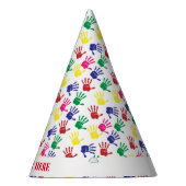 キッズ手カラフル書き誕生日 パーティーハット (右)