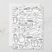 キッズ料理パーティの招待状誕生日テンプレート 招待状 (裏面)