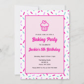 キッズ料理ベーキング誕生日パーティーの招待 招待状 (正面)