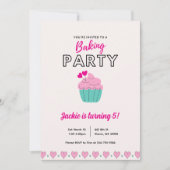キッズ料理ベーキング誕生日パーティーの招待 招待状 (正面)
