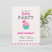 キッズ料理ベーキング誕生日パーティーの招待 招待状 (スタンド正面)