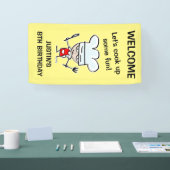 キッズ料理誕生日パーティーへようこそバナーの看板 横断幕 (トレードショー)