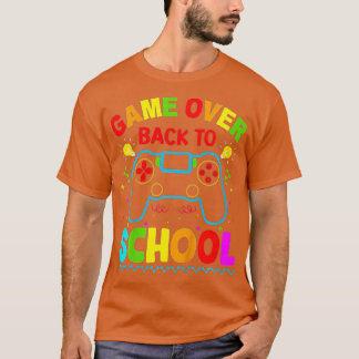 キッズ新学期おもしろいゲームオーバー先生スチューデン Tシャツ