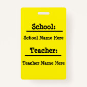 キッズ新学期バスパーソナライズ名バッジ バッジ (裏面)