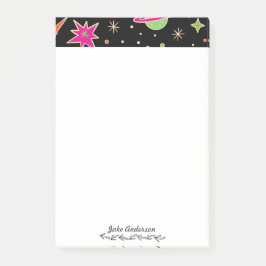 キッズ新学期宇宙ロケットパターン ポストイット