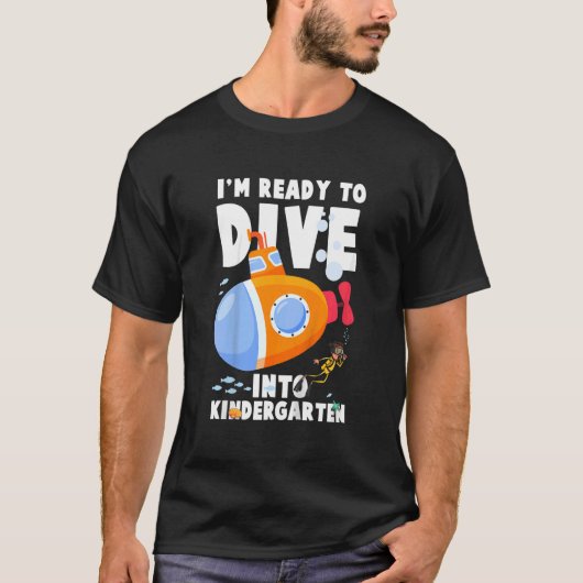 キッズ新学期潜水艦が潜入する準備 Tシャツ (正面)
