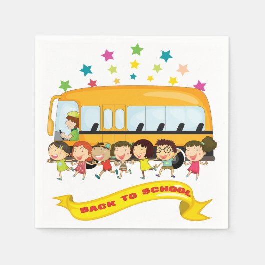 キッズ新学期紙ナプキンス スタンダードカクテルナプキン (正面)