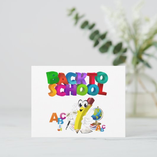 キッズ新学期 ポストカード (スタンド正面)