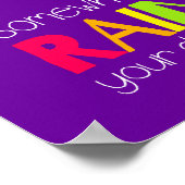 キッズ明るい虹の夢パープルスカイのポスター ポスター (角)