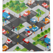 キッズ歩行者カーシャワーカーテン シャワーカーテン (正面)