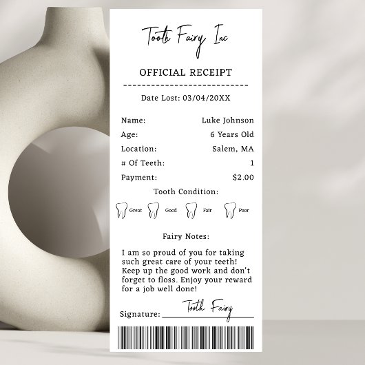 キッズ歯の妖精の手紙の証明書1番目の歯失った 招待状
