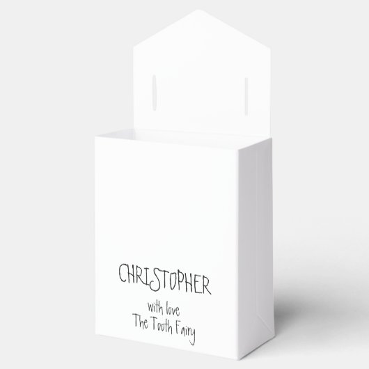 キッズ歯パーソナライズされた妖精トリートボックス フェイバーボックス (オープン)