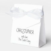 キッズ歯パーソナライズされた妖精トリートボックス フェイバーボックス (正面サイド)