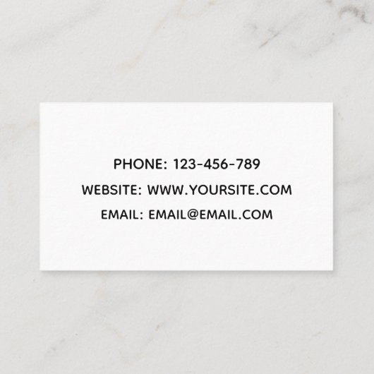 キッズ歯科医キュートかわいい歯おもしろいシンプル 名刺 (裏面)