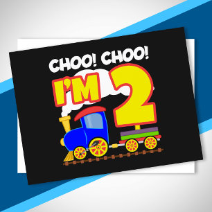 キッズ汽車ポッポ号 2歳の誕生日 汽車ポッポ 私は2歳 ポストカード