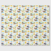 キッズ海賊船誕生日パーティー ラッピングペーパー (フラット)