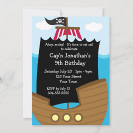 キッズ海賊船誕生日パーティー 招待状