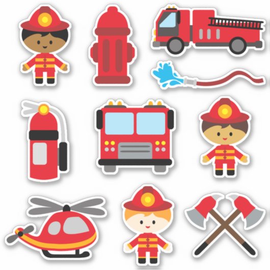 キッズ消防士 シール (正面)