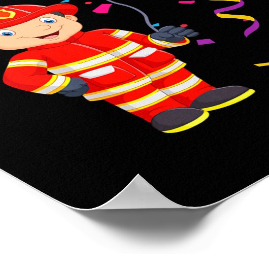 キッズ消防士Fireman I'm 2 Second ポスター (角)