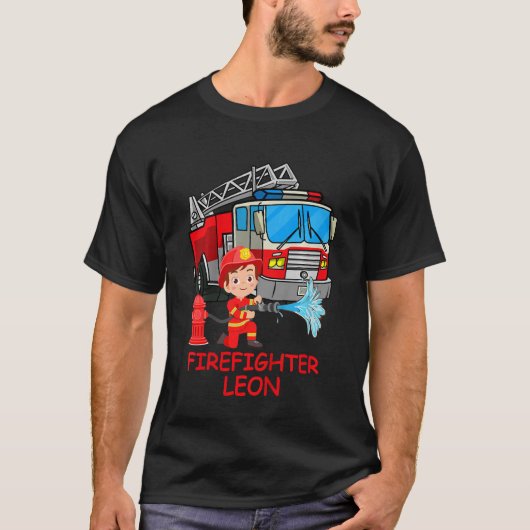 キッズ消防機関消防機関消防機関消防士L Tシャツ (正面)