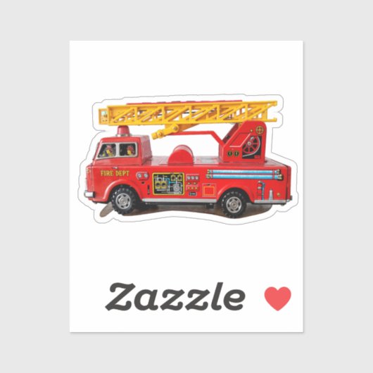 キッズ消防車のTシャツ シール (シート)