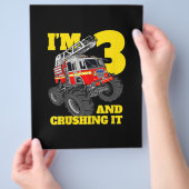 キッズ消防車3rdバースデーボーイ幼児 チラシ (手)