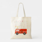 キッズ消防車3rdバースデーボーイ3歳ホタル トートバッグ (裏面)