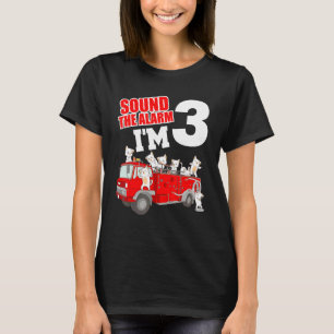 キッズ消防車3rd誕生日ボーイ幼児ファイアーファイト tシャツ