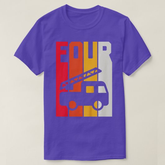 キッズ消防車4th誕生日ボーイズ消防士ファイヤー tシャツ (デザイン正面)
