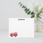 キッズ消防車 サンキューカード (スタンド正面)