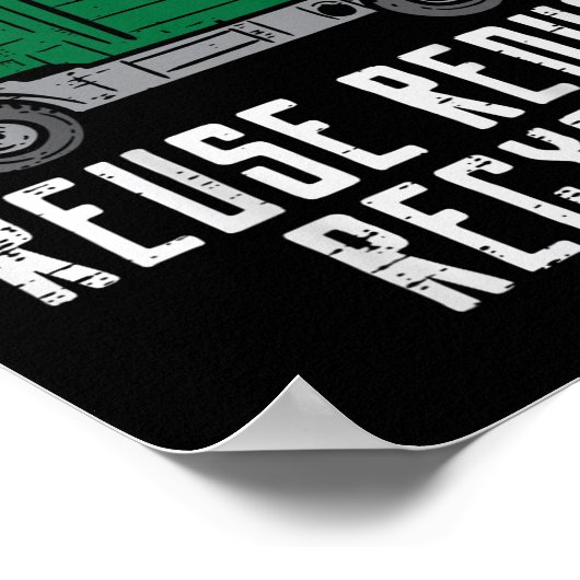 キッズ減ら再利用リサイクルごみトラック地球ボーイズ ポスター (角)