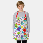 キッズ漫画ロボット エプロン (着用した状態)