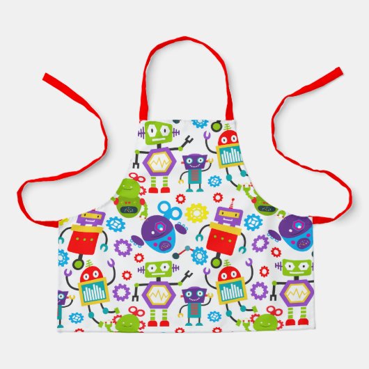 キッズ漫画ロボット エプロン (正面)